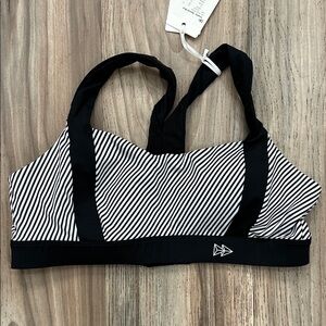 Yvette Black and White Striped Women's Top